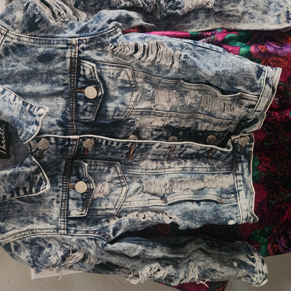 Thrill Kids Jean Jacket - Distressed Blue
